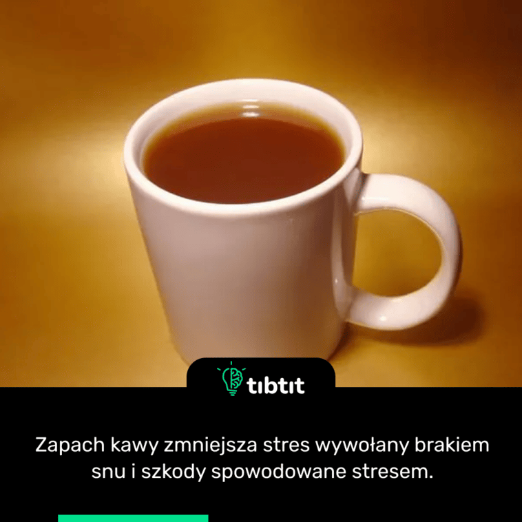 Zapach kawy zmniejsza stres wywołany brakiem snu i szkody spowodowane stresem.