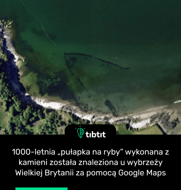 1000-letnia „pułapka na ryby” wykonana z kamieni została znaleziona u wybrzeży Wielkiej Brytanii za pomocą Google Maps