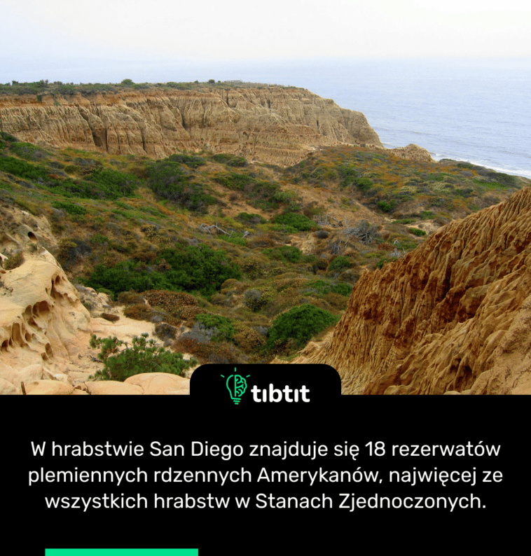 W hrabstwie San Diego znajduje się 18 rezerwatów plemiennych rdzennych Amerykanów, najwięcej ze wszystkich hrabstw w Stanach Zjednoczonych.