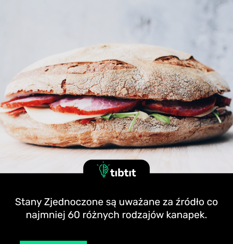 Stany Zjednoczone są uważane za źródło co najmniej 60 różnych rodzajów kanapek.
