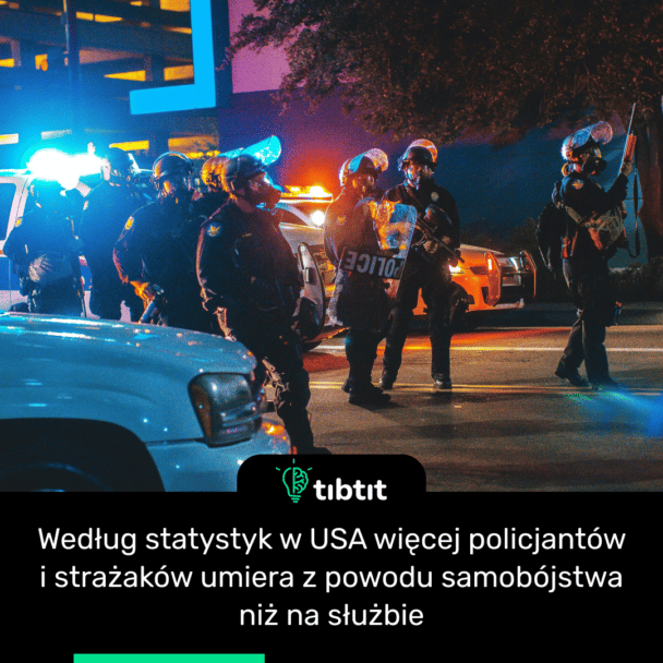Według statystyk w USA więcej policjantów i strażaków umiera z powodu samobójstwa niż na służbie
