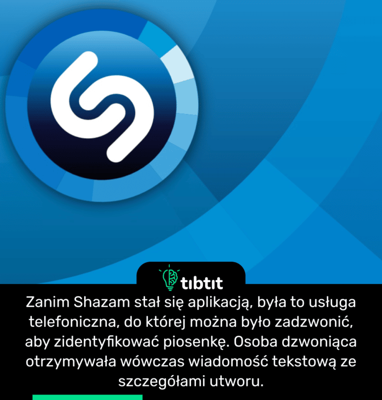 Zanim Shazam stał się aplikacją, była to usługa telefoniczna, do której można było zadzwonić, aby zidentyfikować piosenkę. Osoba dzwoniąca otrzymywała wówczas wiadomość tekstową ze szczegółami utworu.