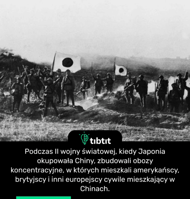 Podczas II wojny światowej, kiedy Japonia okupowała Chiny, zbudowali obozy koncentracyjne, w których mieszkali amerykańscy, brytyjscy i inni europejscy cywile mieszkający w Chinach.