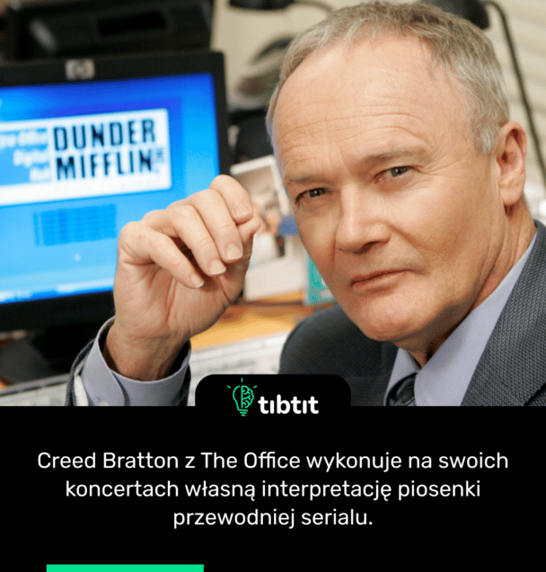 Creed Bratton z The Office wykonuje na swoich koncertach własną interpretację piosenki przewodniej serialu.