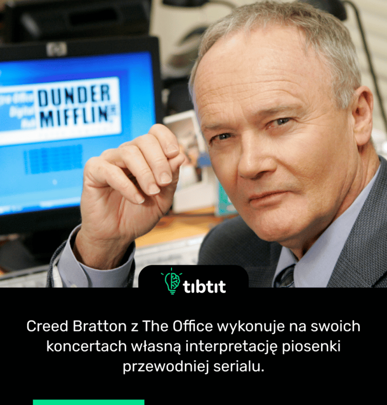 Creed Bratton z The Office wykonuje na swoich koncertach własną interpretację piosenki przewodniej serialu.