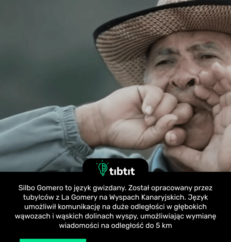 Silbo Gomero to język gwizdany. Został opracowany przez tubylców z La Gomery na Wyspach Kanaryjskich. Język umożliwił komunikację na duże odległości w głębokich wąwozach i wąskich dolinach wyspy, umożliwiając wymianę wiadomości na odległość do 5 km