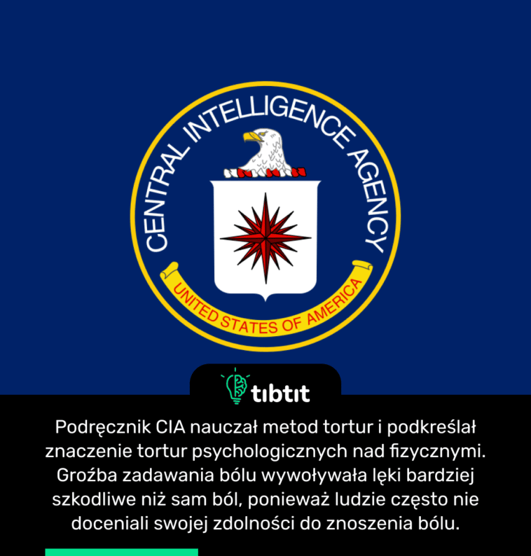 Podręcznik CIA nauczał metod tortur i podkreślał znaczenie tortur psychologicznych nad fizycznymi. Groźba zadawania bólu wywoływała lęki bardziej szkodliwe niż sam ból, ponieważ ludzie często nie doceniali swojej zdolności do znoszenia bólu.