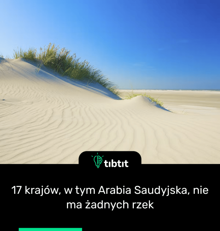 17 krajów, w tym Arabia Saudyjska, nie ma żadnych rzek