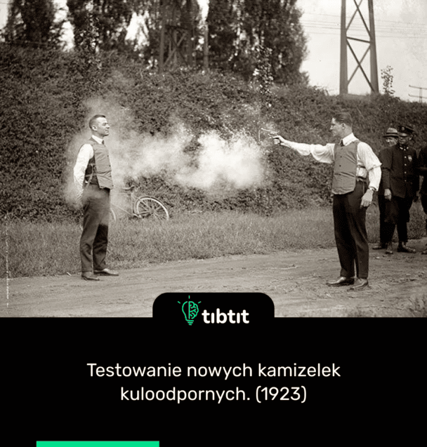 Testowanie nowych kamizelek kuloodpornych (1923)