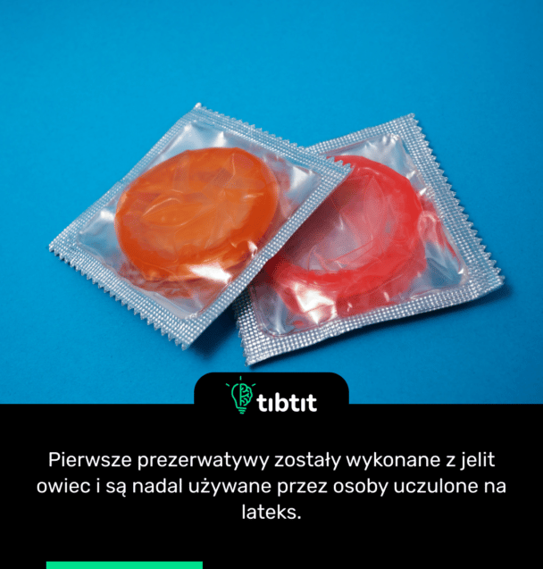Pierwsze prezerwatywy zostały wykonane z jelit owiec i są nadal używane przez osoby uczulone na lateks.