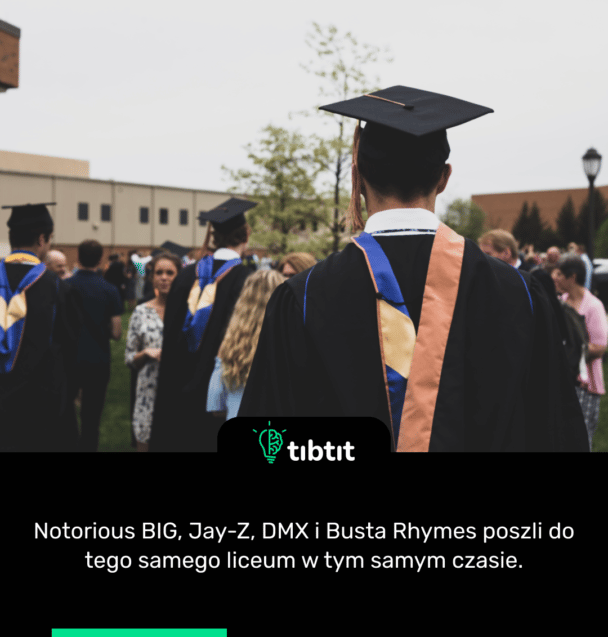 Notorious BIG, Jay-Z, DMX i Busta Rhymes poszli do tego samego liceum w tym samym czasie.