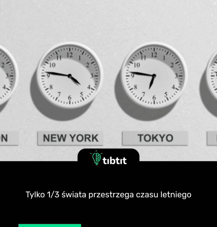Tylko 1/3 świata przestrzega czasu letniego