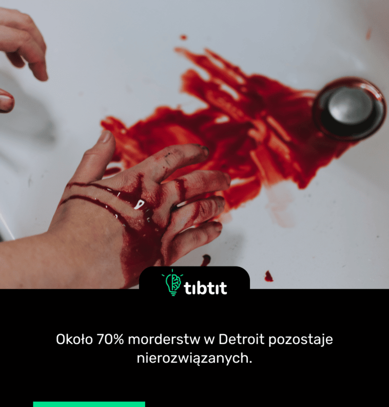 Około 70% morderstw w Detroit pozostaje nierozwiązanych.