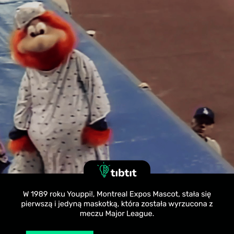 W 1989 roku Youppi!, Montreal Expos Mascot, stała się pierwszą i jedyną maskotką, która została wyrzucona z meczu Major League.