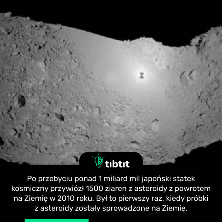 Po przebyciu ponad 1 miliard mil japoński statek kosmiczny przywiózł 1500 ziaren z asteroidy z powrotem na Ziemię w 2010 roku. Był to pierwszy raz, kiedy próbki z asteroidy zostały sprowadzone na Ziemię.