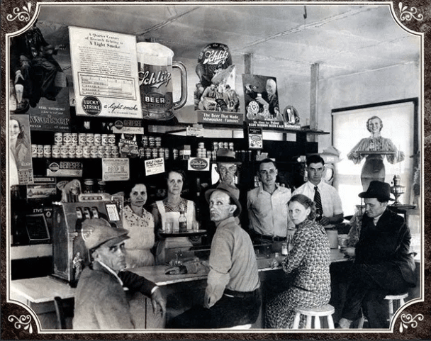 Wiejski sklep wielobranżowy w Karolinie Północnej, 1936.