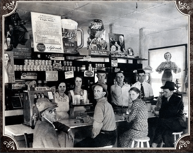 Wiejski sklep wielobranżowy w Karolinie Północnej, 1936.