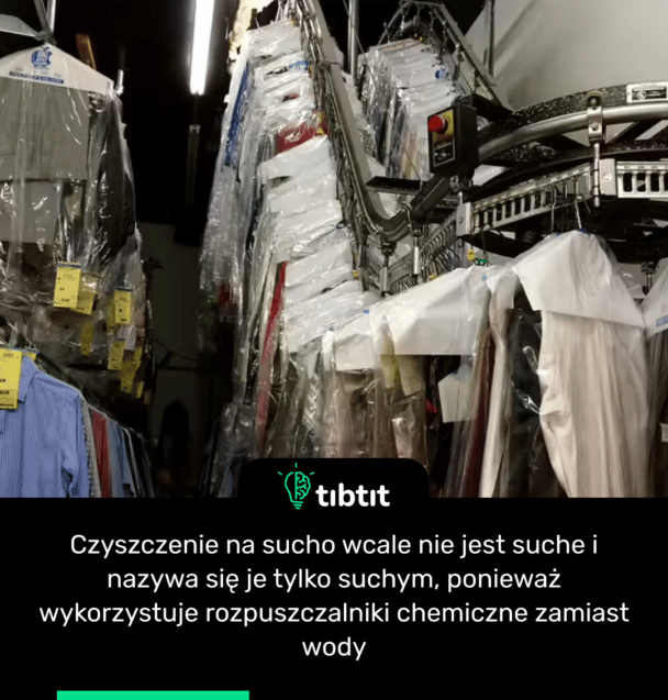 Czyszczenie na sucho wcale nie jest suche i nazywa się je tylko suchym, ponieważ wykorzystuje rozpuszczalniki chemiczne zamiast wody