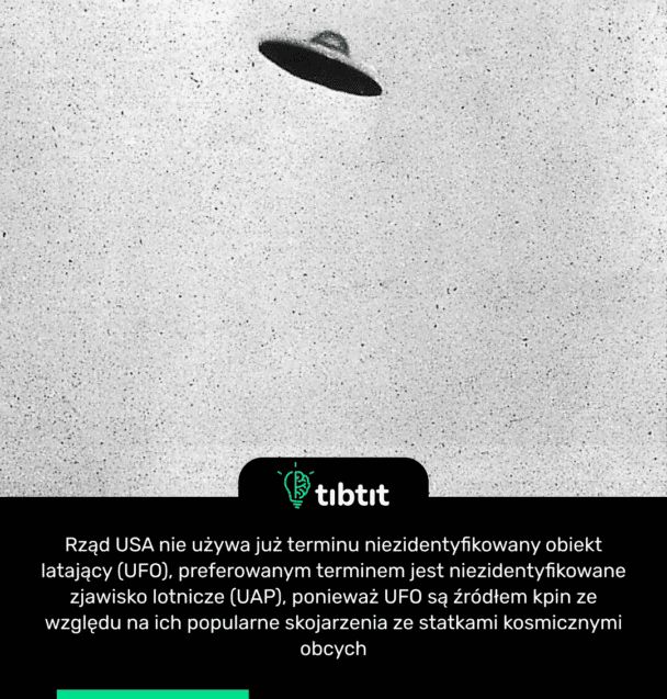 Rząd USA nie używa już terminu niezidentyfikowany obiekt latający (UFO), preferowanym terminem jest niezidentyfikowane zjawisko lotnicze (UAP), ponieważ UFO są źródłem kpin ze względu na ich popularne skojarzenia ze statkami kosmicznymi obcych
