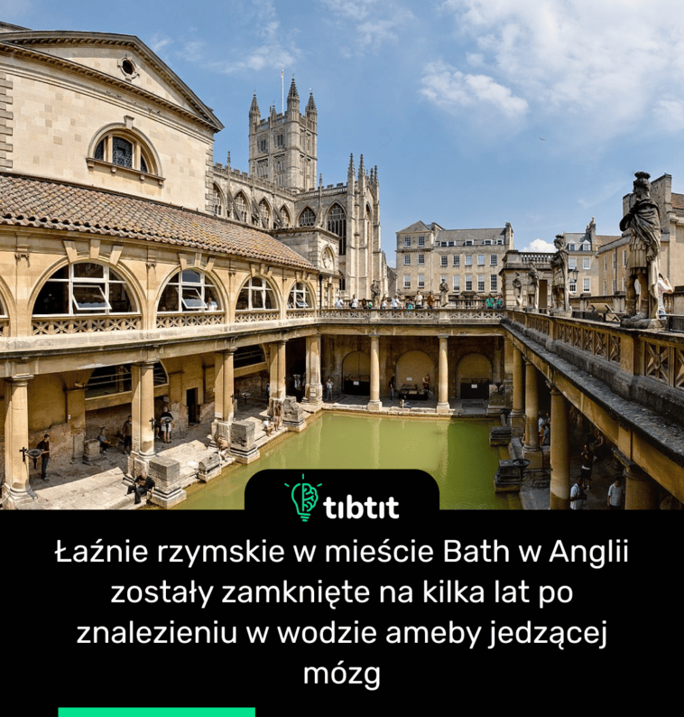 Łaźnie rzymskie w mieście Bath w Anglii zostały zamknięte na kilka lat po znalezieniu w wodzie ameby jedzącej mózg