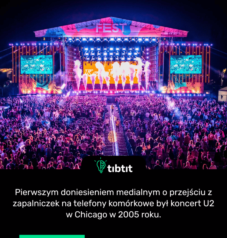 Pierwszym doniesieniem medialnym o przejściu z zapalniczek na telefony komórkowe był koncert U2 w Chicago w 2005 roku.
