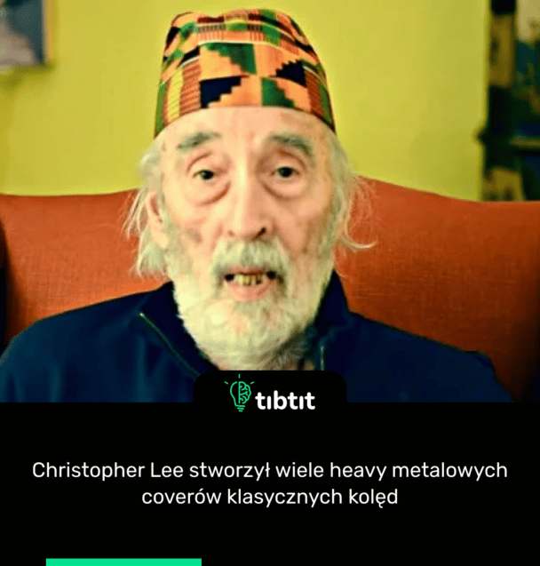 Christopher Lee stworzył wiele heavy metalowych coverów klasycznych kolęd