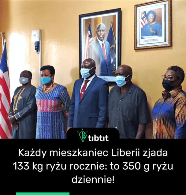 Każdy mieszkaniec Liberii zjada 133 kg ryżu rocznie: to 350 g ryżu dziennie!