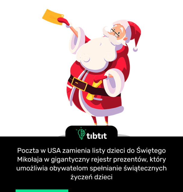 Poczta w USA zamienia listy dzieci do Świętego Mikołaja w gigantyczny rejestr prezentów, który umożliwia obywatelom spełnianie świątecznych życzeń dzieci