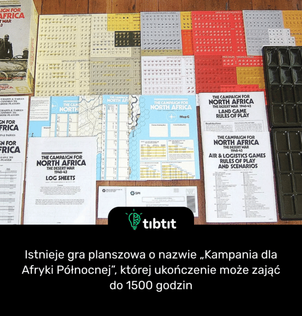 Istnieje gra planszowa o nazwie „Kampania dla Afryki Północnej”, której ukończenie może zająć do 1500 godzin
