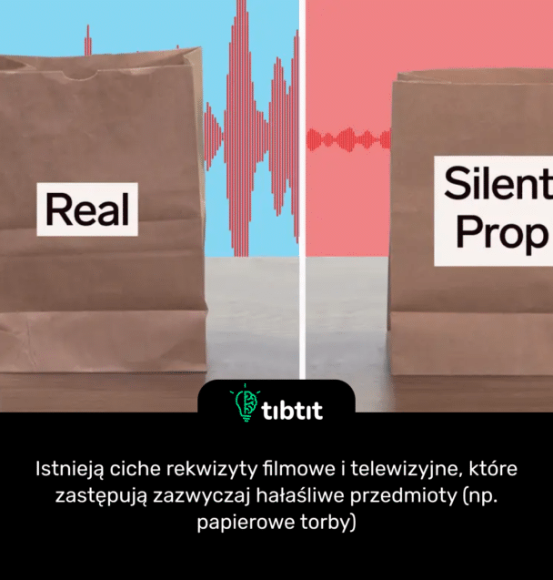 Istnieją ciche rekwizyty filmowe i telewizyjne, które zastępują zazwyczaj hałaśliwe przedmioty (np. papierowe torby)