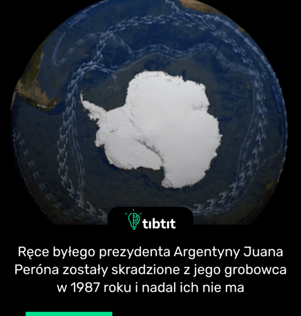 Antarktyczny Prąd Okołobiegunowy, który opływa Antarktydę zgodnie z ruchem wskazówek zegara, jest największym prądem oceanicznym na świecie.