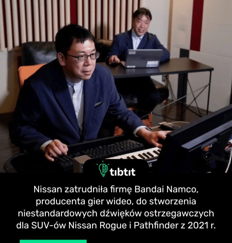 Nissan zatrudniła firmę Bandai Namco, producenta gier wideo, do stworzenia niestandardowych dźwięków ostrzegawczych dla SUV-ów Nissan Rogue i Pathfinder z 2021 r.