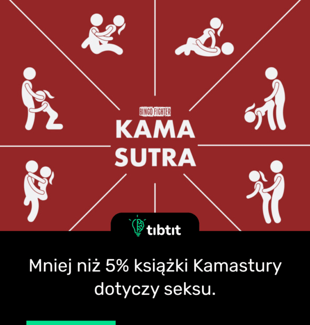 Mniej niż 5% książki Kamastury dotyczy seksu.