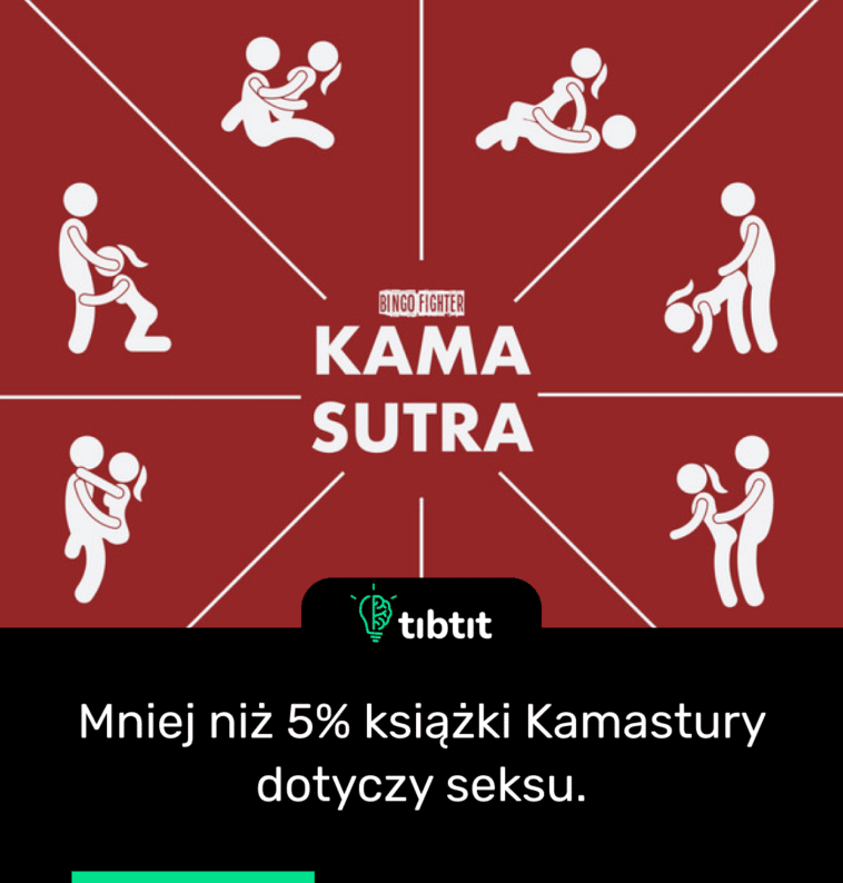 Mniej niż 5% książki Kamastury dotyczy seksu.