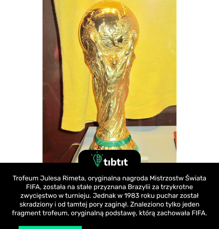 Trofeum Julesa Rimeta, oryginalna nagroda Mistrzostw Świata FIFA, została na stałe przyznana Brazylii za trzykrotne zwycięstwo w turnieju. Jednak w 1983 roku puchar został skradziony i od tamtej pory zaginął. Znaleziono tylko jeden fragment trofeum, oryginalną podstawę, którą zachowała FIFA.