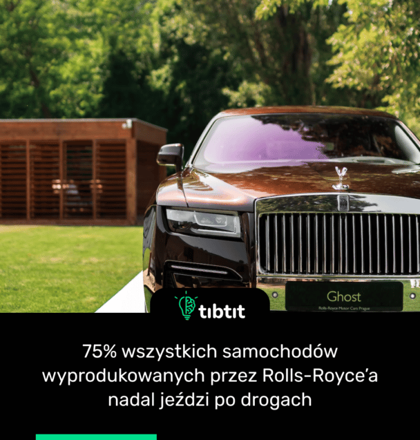 75% wszystkich samochodów wyprodukowanych przez Rolls-Royce’a nadal jeździ po drogach