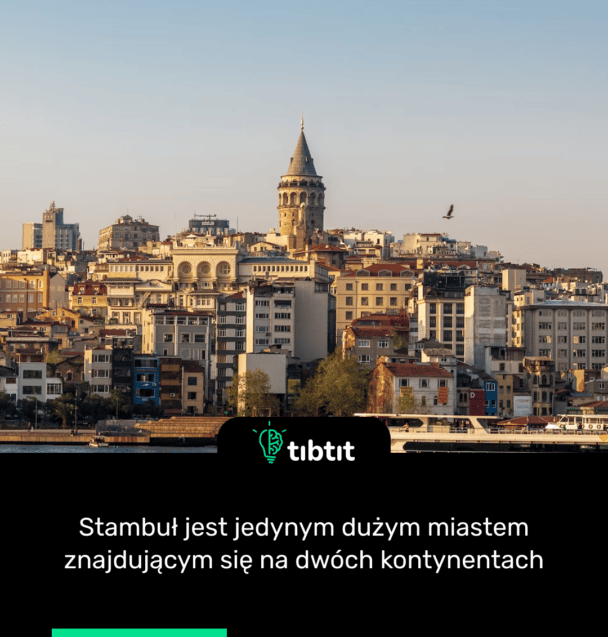 Stambuł jest jedynym dużym miastem znajdującym się na dwóch kontynentach