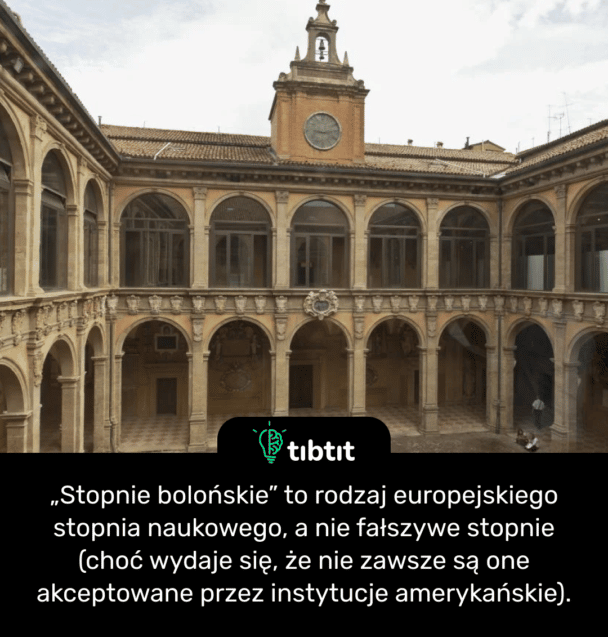 „Stopnie bolońskie” to rodzaj europejskiego stopnia naukowego, a nie fałszywe stopnie (choć wydaje się, że nie zawsze są one akceptowane przez instytucje amerykańskie).