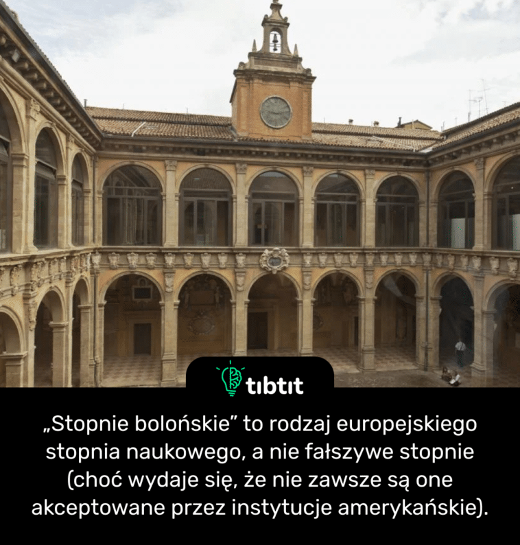 „Stopnie bolońskie” to rodzaj europejskiego stopnia naukowego, a nie fałszywe stopnie (choć wydaje się, że nie zawsze są one akceptowane przez instytucje amerykańskie).
