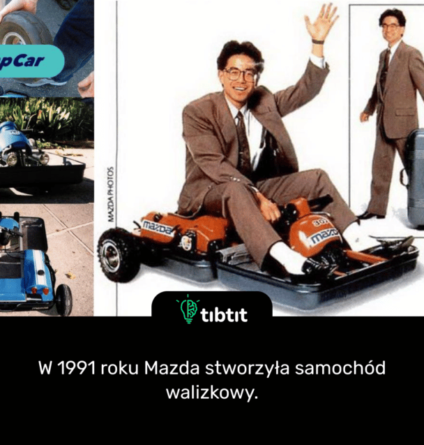 W 1991 roku Mazda stworzyła samochód walizkowy.
