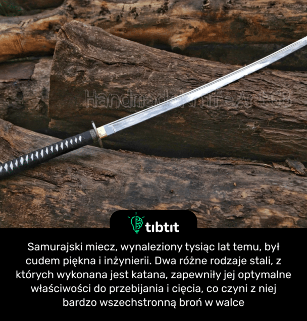Samurajski miecz, wynaleziony tysiąc lat temu, był cudem piękna i inżynierii. Dwa różne rodzaje stali, z których wykonana jest katana, zapewniły jej optymalne właściwości do przebijania i cięcia, co czyni z niej bardzo wszechstronną broń w walce