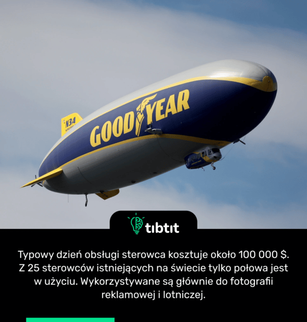 Typowy dzień obsługi sterowca kosztuje około 100 000 $. Z 25 sterowców istniejących na świecie tylko połowa jest w użyciu. Wykorzystywane są głównie do fotografii reklamowej i lotniczej.