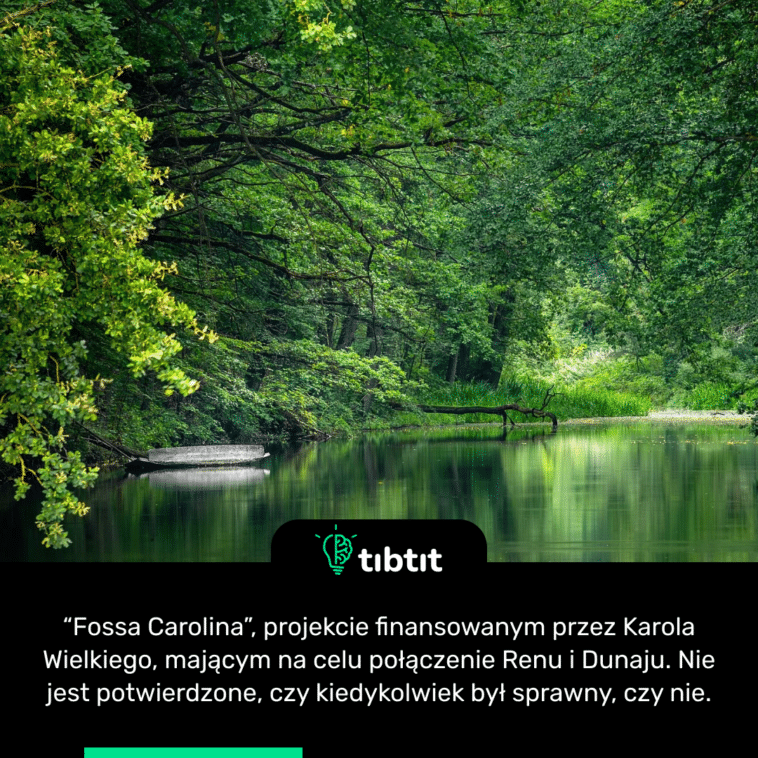 “Fossa Carolina”, projekcie finansowanym przez Karola Wielkiego, mającym na celu połączenie Renu i Dunaju. Nie jest potwierdzone, czy kiedykolwiek był sprawny, czy nie.