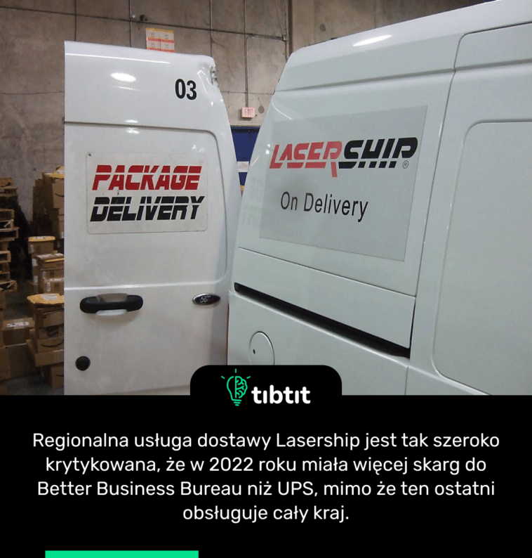 Regionalna usługa dostawy Lasership jest tak szeroko krytykowana, że ​​w 2022 roku miała więcej skarg do Better Business Bureau niż UPS, mimo że ten ostatni obsługuje cały kraj.