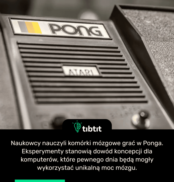Naukowcy nauczyli komórki mózgowe grać w Ponga. Eksperymenty stanowią dowód koncepcji dla komputerów, które pewnego dnia będą mogły wykorzystać unikalną moc mózgu.