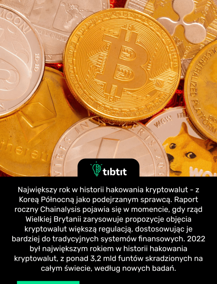 Największy rok w historii hakowania kryptowalut - z Koreą Północną jako podejrzanym sprawcą. Raport roczny Chainalysis pojawia się w momencie, gdy rząd Wielkiej Brytanii zarysowuje propozycje objęcia kryptowalut większą regulacją, dostosowując je bardziej do tradycyjnych systemów finansowych. 2022 był największym rokiem w historii hakowania kryptowalut, z ponad 3,2 mld funtów skradzionych na całym świecie, według nowych badań.
