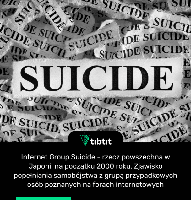 Internet Group Suicide - rzecz powszechna w Japonii na początku 2000 roku. Zjawisko popełniania samobójstwa z grupą przypadkowych osób poznanych na forach internetowych