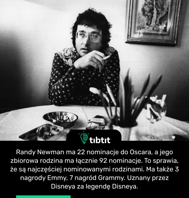 Randy Newman ma 22 nominacje do Oscara, a jego zbiorowa rodzina ma łącznie 92 nominacje. To sprawia, że ​​są najczęściej nominowanymi rodzinami. Ma także 3 nagrody Emmy, 7 nagród Grammy. Uznany przez Disneya za legendę Disneya.