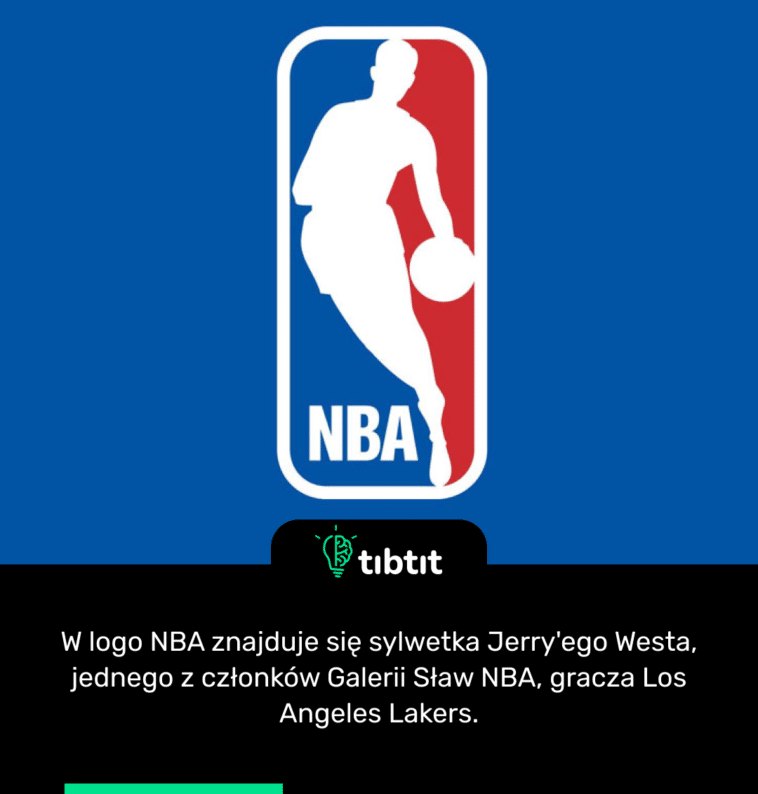 W logo NBA znajduje się sylwetka Jerry'ego Westa, jednego z członków Galerii Sław NBA, gracza Los Angeles Lakers.
