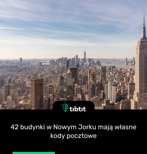 42 budynki w Nowym Jorku mają własne kody pocztowe